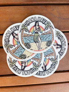 * NEW * Vintage Ohana Kava sticker